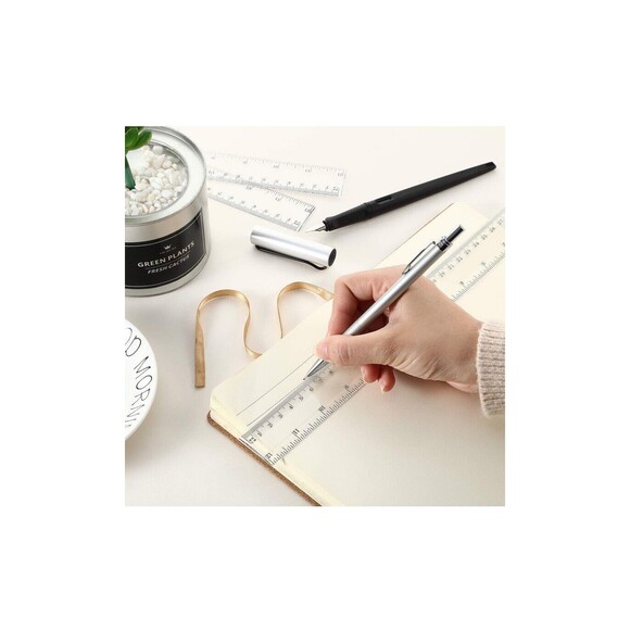 EBOOT 20 Pack Clear Plastic Ruler 12 Inch Straight Flexible clear - Picture 3 of 8